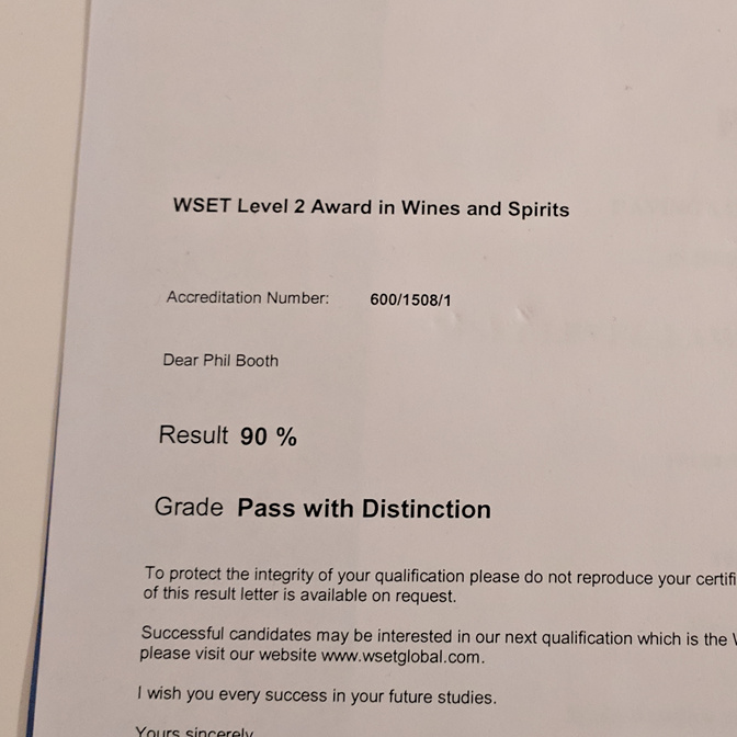 Got my WSET Level 2 Certificate finally - Passed with Distinction! : r/wine